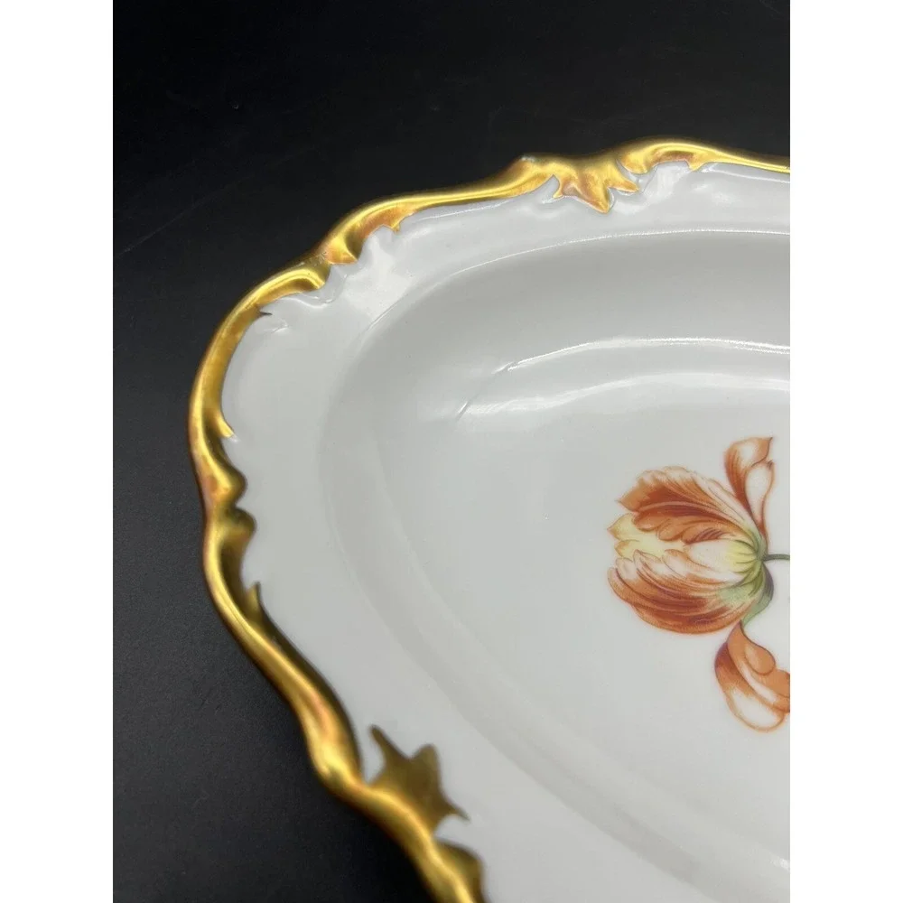 Vintage Reichenbbach Porcelain Oval Serving Dish German Democratic Republic